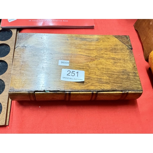 251 - ANTIQUE BOOK FORM PUZZLE BOX