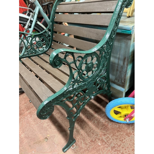 36 - CAST IRON ENDS GARDEN CHAIR