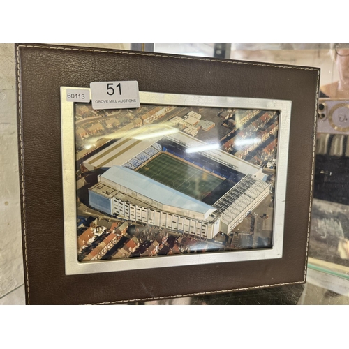 51 - FRAMED AERIAL PHOTO OF EVERTON FC GOODISON PARK