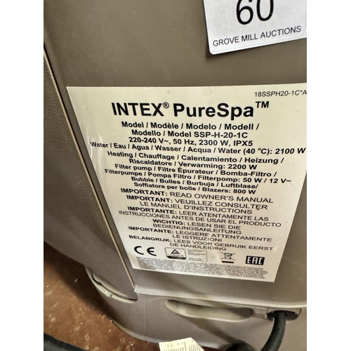 60 - INTEX PURESPA MODEL SSP-H-20-1C HOT TUB PUMP(POWERS UP)