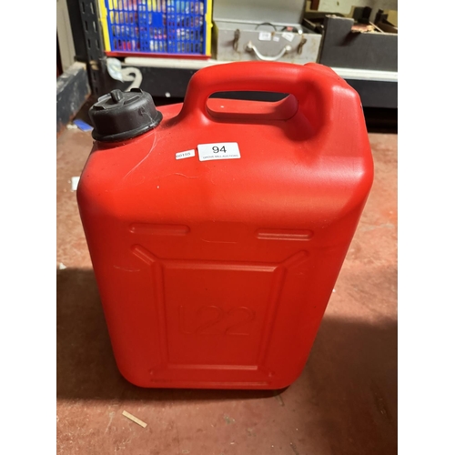 94 - PLASTIC L22 FUEL CAN