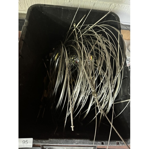 95 - BOX OF METAL CABLES