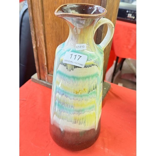117 - WEST GERMAN POTTERY JUG/EWER(SMALL CHIP ON RIM)