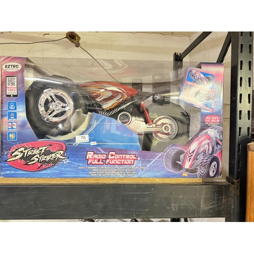 76 - BOXED STREET STRIKER RADIO CONTROLLED CAR(NEW) RESERVED AT £20
