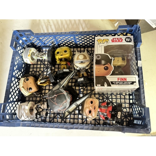 79 - BASKET OF POP! STAR WARS FIGURES INCL BOXED STAR WARS FINN
