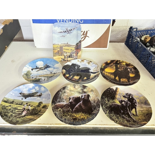 80 - 8 COLLECTOR'S PLATES INCL WEDGWOOD LABRADORS