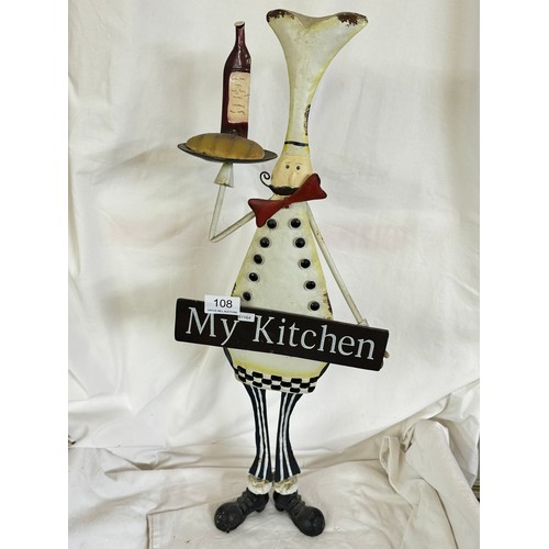 108 - METAL 'MY KITCHEN' CHEF