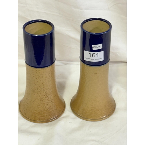 161 - PAIR OF VINTAGE ROYAL DOULTON VASES