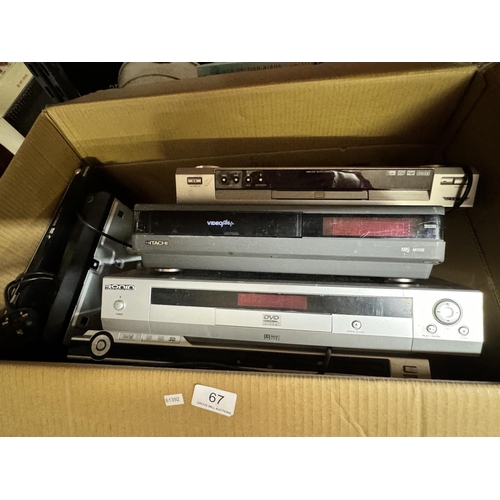 67 - BOX OF DVD PLAYERS(W/O)