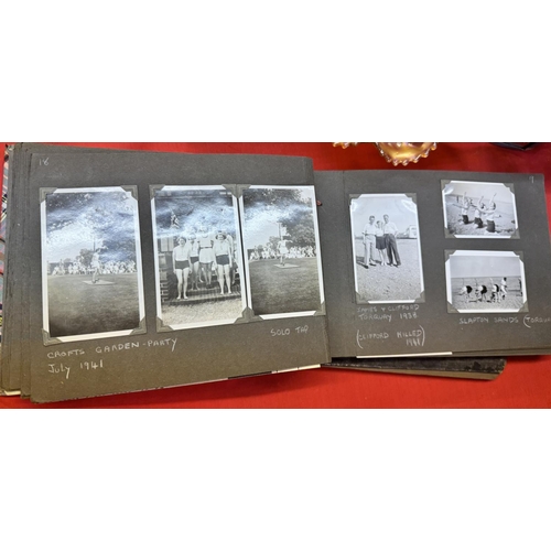 135 - 2 VINTAGE PHOTOGRAPH ALBUMS WITH PHOTOS