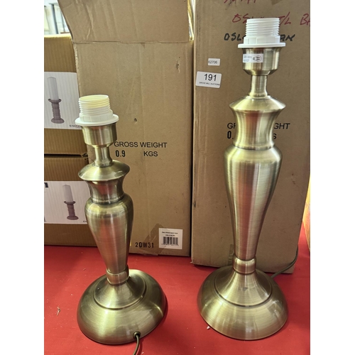 191 - MEDIUM AND LARGE BOXED DENDON 'OSLO' TABLE LAMP BASES(NEW)