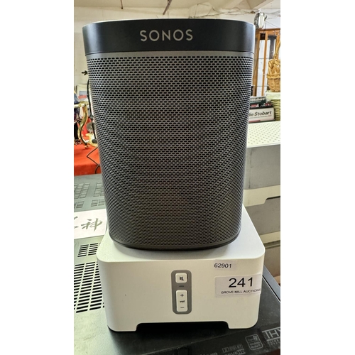 241 - BLACK SONOS PLAY 1 & BRIDGE( - A/F)