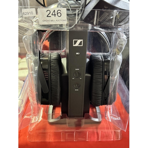 246 - SENNHEISER TR175 WIRELESS HEADPHONES & EXTRAS(A/F)