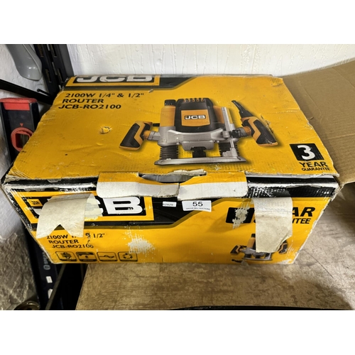 55 - BOXED JCB ROUTER(GWO RESERVED AT £45)