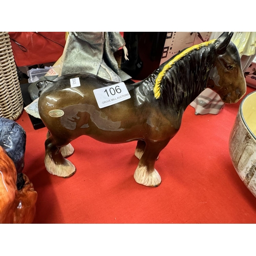 106 - BESWICK SHIRE HORSE FIGURE