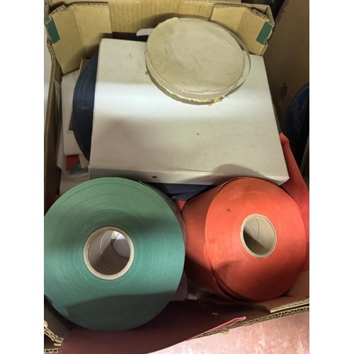 68A - BOX OF ARTS & CRAFTS ITEMS INCL PAPER