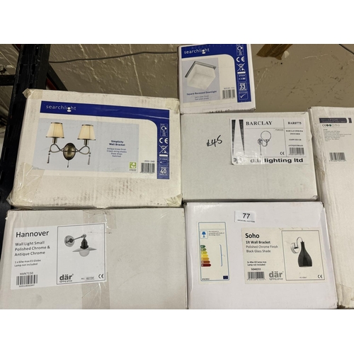 77 - 5 BOXED LIGHT FITTINGS(NEW)