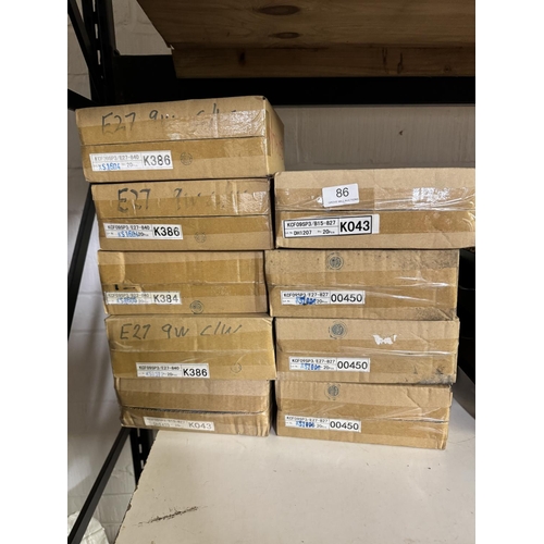 86 - 180 ASSORTED KOSNIC LONG LIFE BULBS(NEW)