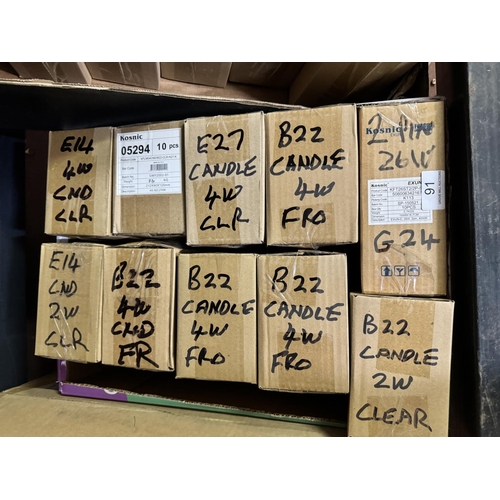 91 - 100 BOXED ASSORTED LONG LIFE CANDLE BULBS(NEW)