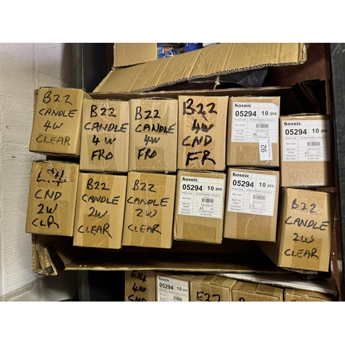 92 - 120 BOXED ASSORTED LONG LIFE BULBS INCL CANDLE(NEW)