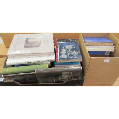 177 - Books, antique reference, silver gold and pewter