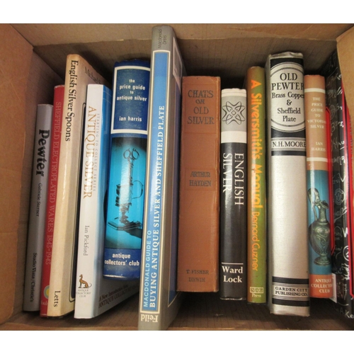 177 - Books, antique reference, silver gold and pewter