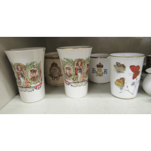 108 - Four Royal commemorative china beakers and other china  