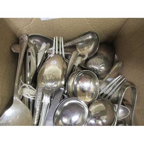 125 - Silver plated flatware: to include soup spoons and teaknives