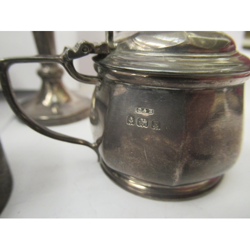 126 - Silver: to include a twin handled pedestal cup  3.5