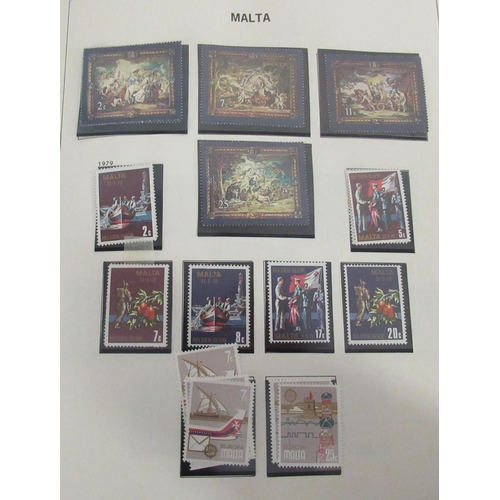 76 - Uncollated postage stamps: to include Malta 1885-present day  mounted mint and used 