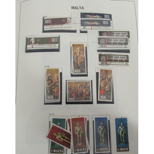 76 - Uncollated postage stamps: to include Malta 1885-present day  mounted mint and used 