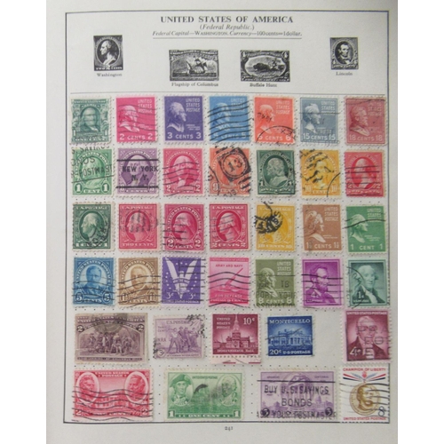 98 - A 'schoolboys' uncollated album collection of postage stamps: to include British Empire and Commonwe... 