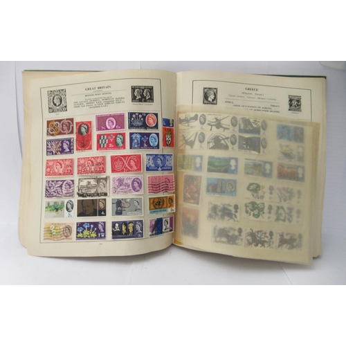 98 - A 'schoolboys' uncollated album collection of postage stamps: to include British Empire and Commonwe... 