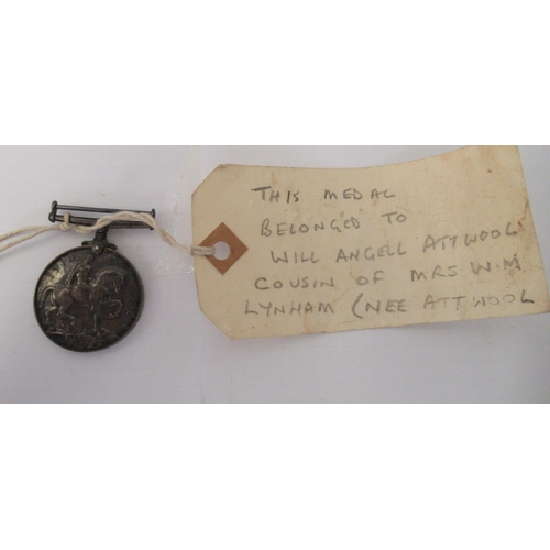 130 - WITHDRAWN  A Great War service medal, inscribed PTE W.A Atteooll. Som.L.I