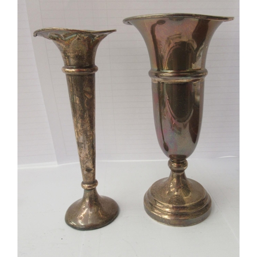 171 - Silver collectables and flatware: to include dwarf candlesticks  4.5