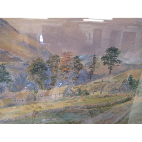 172 - WW Fenn - a landscape with cottage and hills beyond  watercolour  bears a signature  19.5