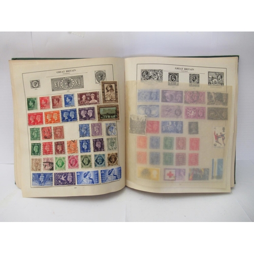 98 - A 'schoolboys' uncollated album collection of postage stamps: to include British Empire and Commonwe... 