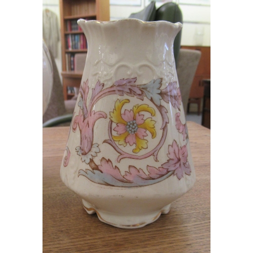 302 - A late Victorian china wash jug and bowl, decorated with flora&nbsp; 16