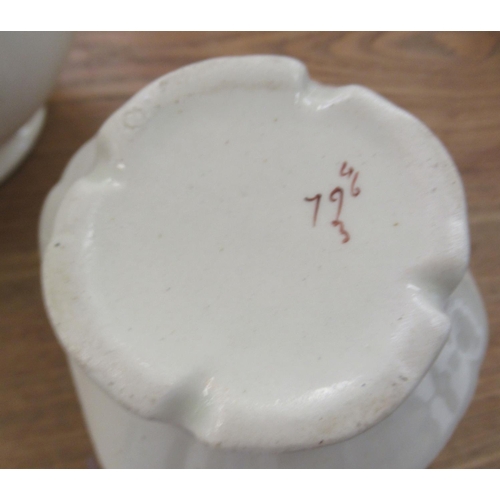 302 - A late Victorian china wash jug and bowl, decorated with flora&nbsp; 16