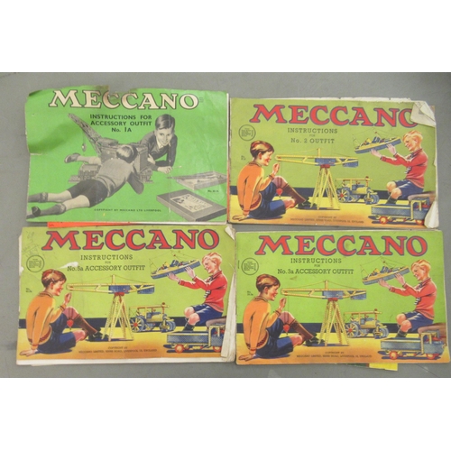 186 - Meccano accessories: to include a part built vintage motor car