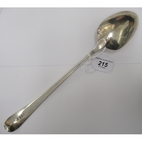 215 - A George III silver Old English pattern basting spoon  George Smith III and William Fearn ... 