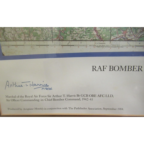 228 - Limited Edition 17/1000 print 'RAF Bomber Command Targets in Northern Germany, 1942-45'  bears two M... 