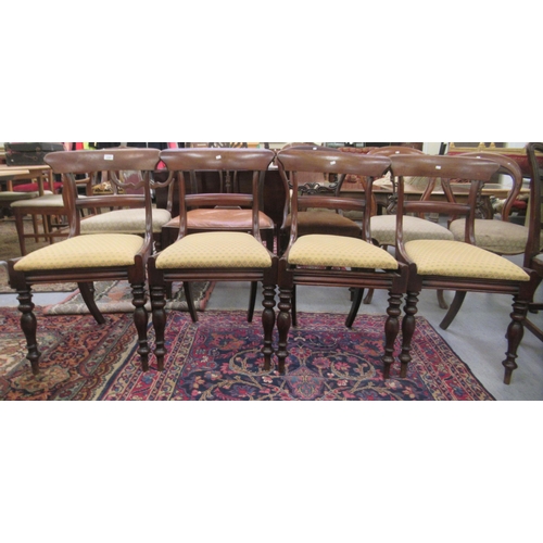 239 - Chairs: to include a set of four early 19thC mahogany framed examples, each with a splat back and dr... 