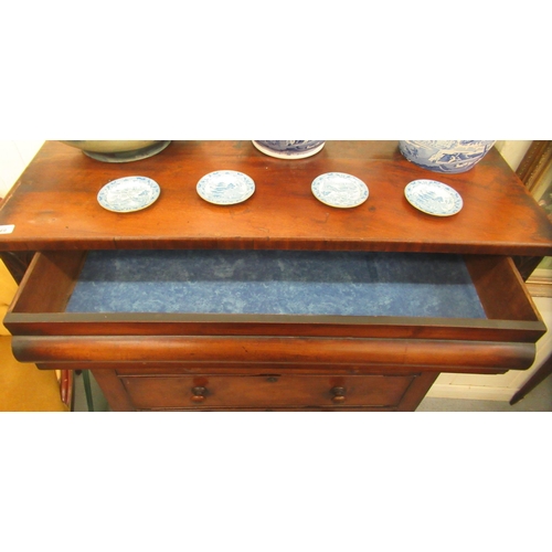 249 - A late Victorian mahogany five drawer dressing chest, on a plinth  46