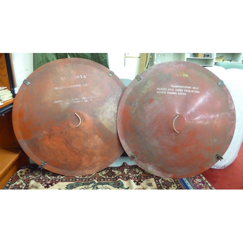 263 - A pair of red fibreglass jet engine covers  37