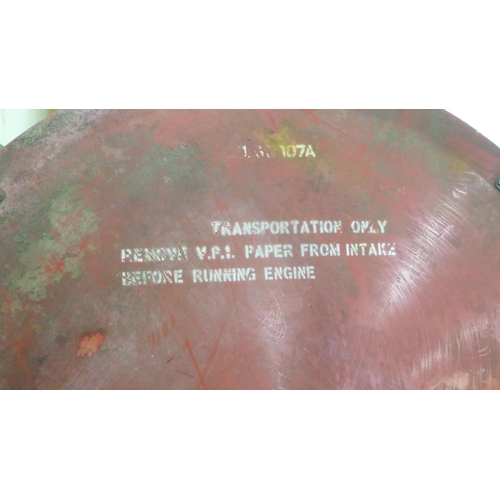 263 - A pair of red fibreglass jet engine covers  37