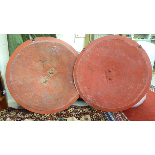 263 - A pair of red fibreglass jet engine covers  37