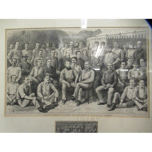 266 - A late Victorian monochrome print - 'Some Famous Living Cricketers August 11 1883'  20