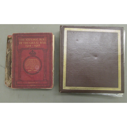 79 - Great War period ephemera: to include a book 'The National Roll of the Great War 1914-1918' with ori... 