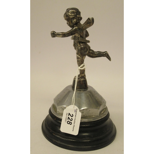 126 - An early 1920s 'Cubitt's Cupid' electroplated factory mascot, as seen on Cubitt Car Co. vehicles (bo... 
